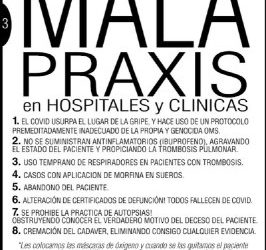 Mala praxis planificada en hospitales y clínicas